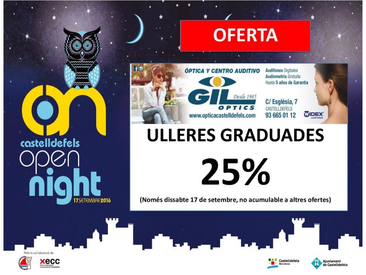 Oferta gafas graduadas para Open Night Castelldefels