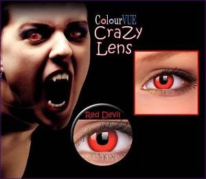 Crazy lens red devil lentillas rojas de diablo
