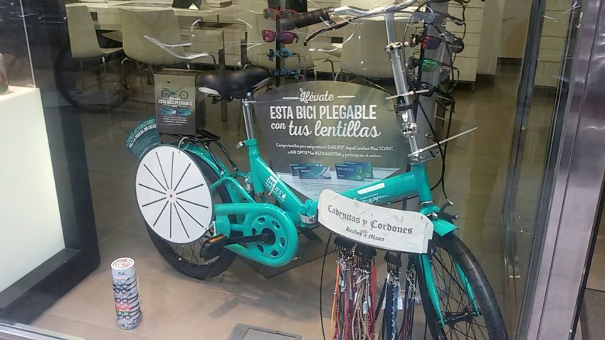 Sorteo bicicleta plegable con tus lentillas en óptica Gil Optics