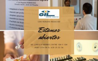 Horario reducido durante el Covid-19 del centre auditiu Gil Castelldefels