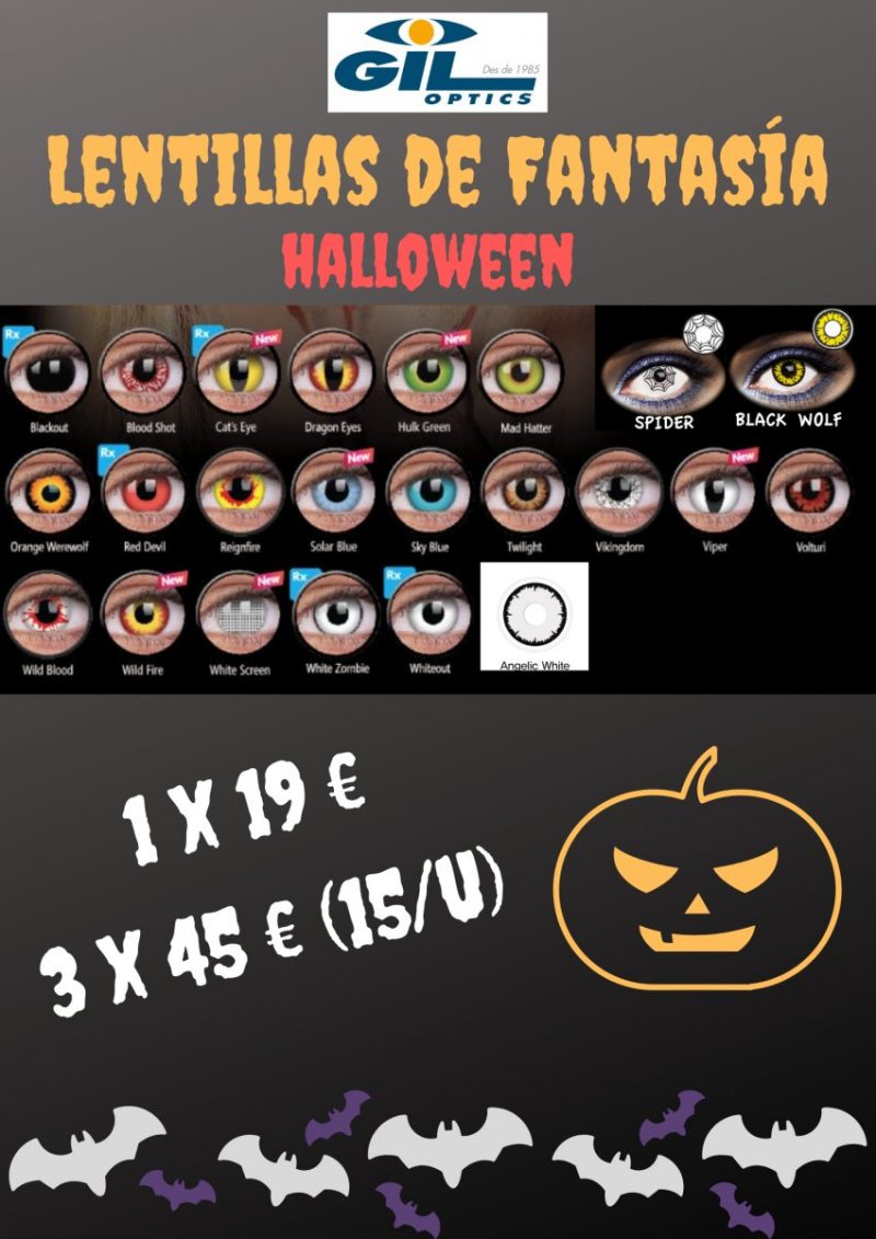 Lentillas de fantasía para Halloween Gil Optics, tu óptica en